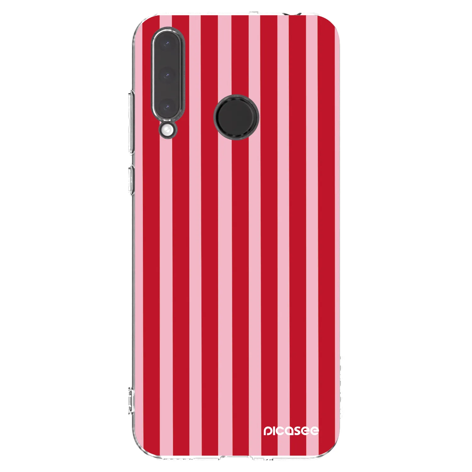 Picasee silikónový prehľadný obal pre Honor 20 Lite - Lines red