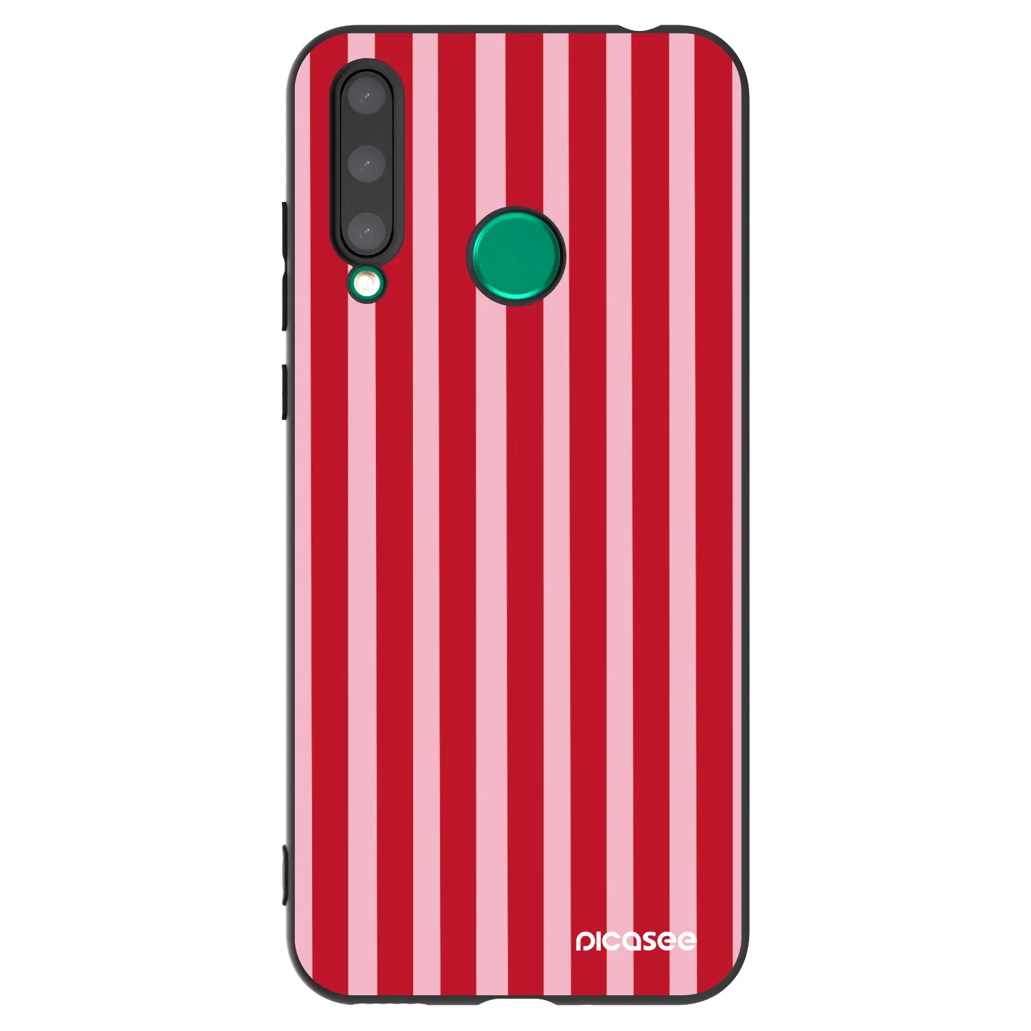 Picasee silikónový čierny obal pre Honor 20 Lite - Lines red