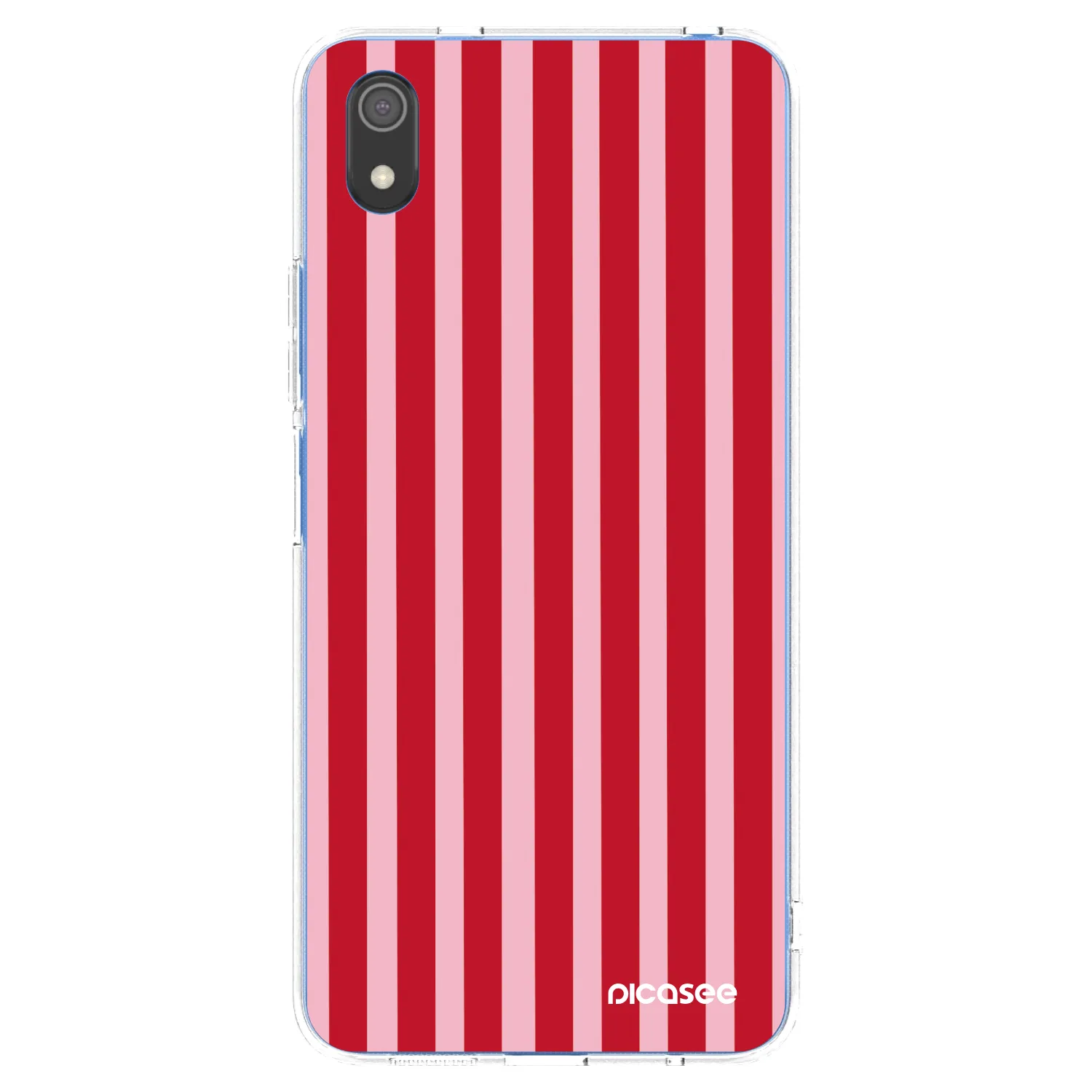 Picasee silikónový prehľadný obal pre Xiaomi Redmi 7A - Lines red