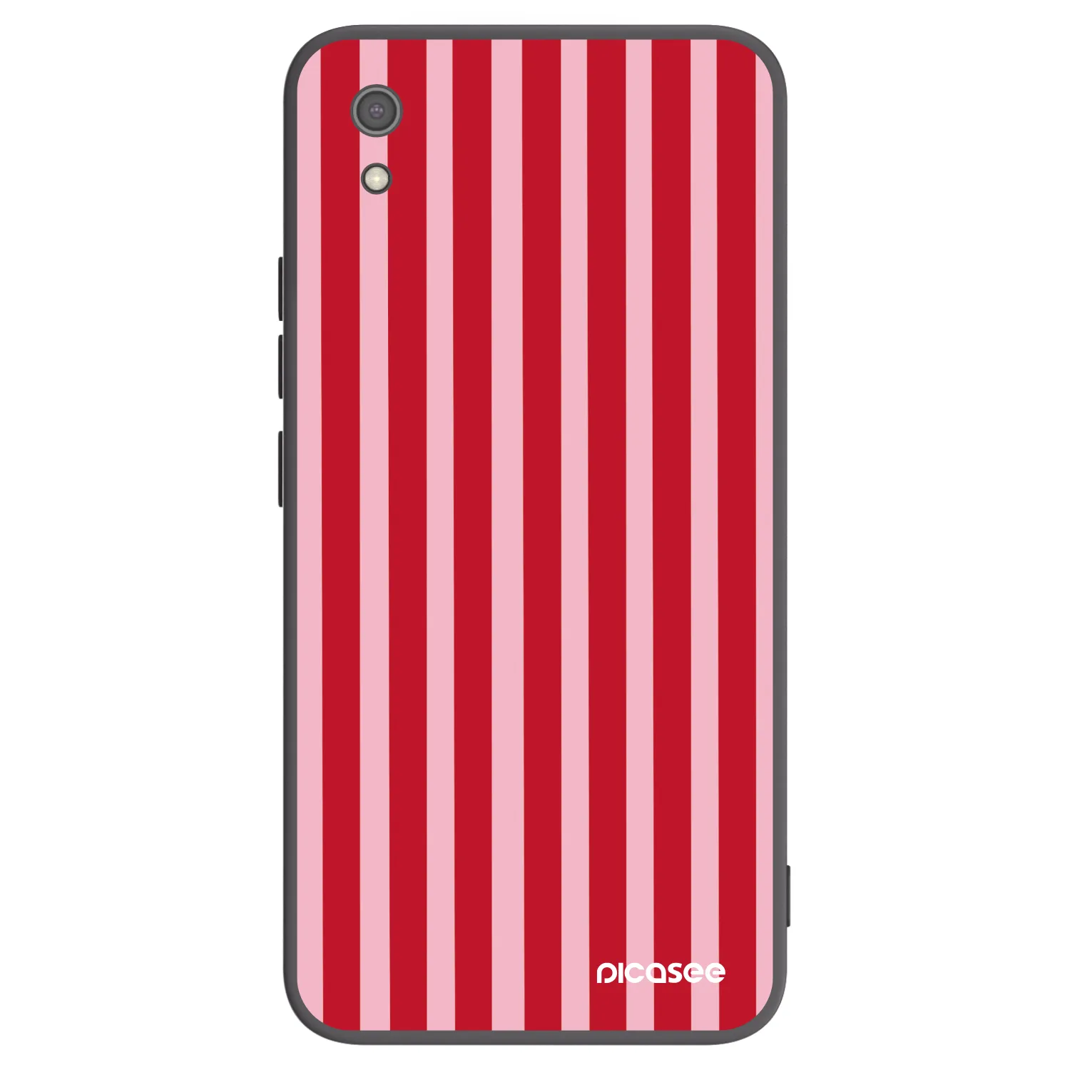 Picasee silikónový čierny obal pre Xiaomi Redmi 7A - Lines red