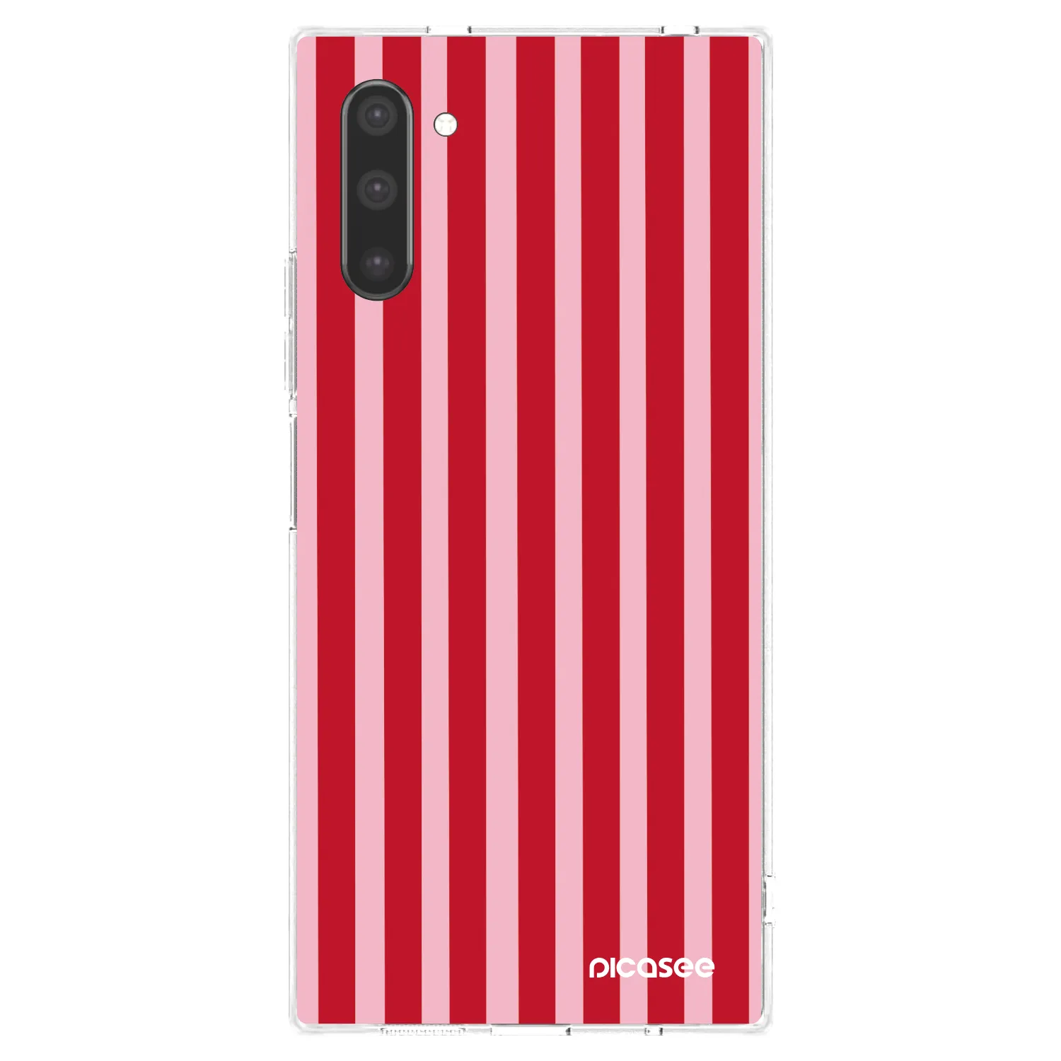 Picasee silikónový prehľadný obal pre Samsung Galaxy Note 10 N970F - Lines red