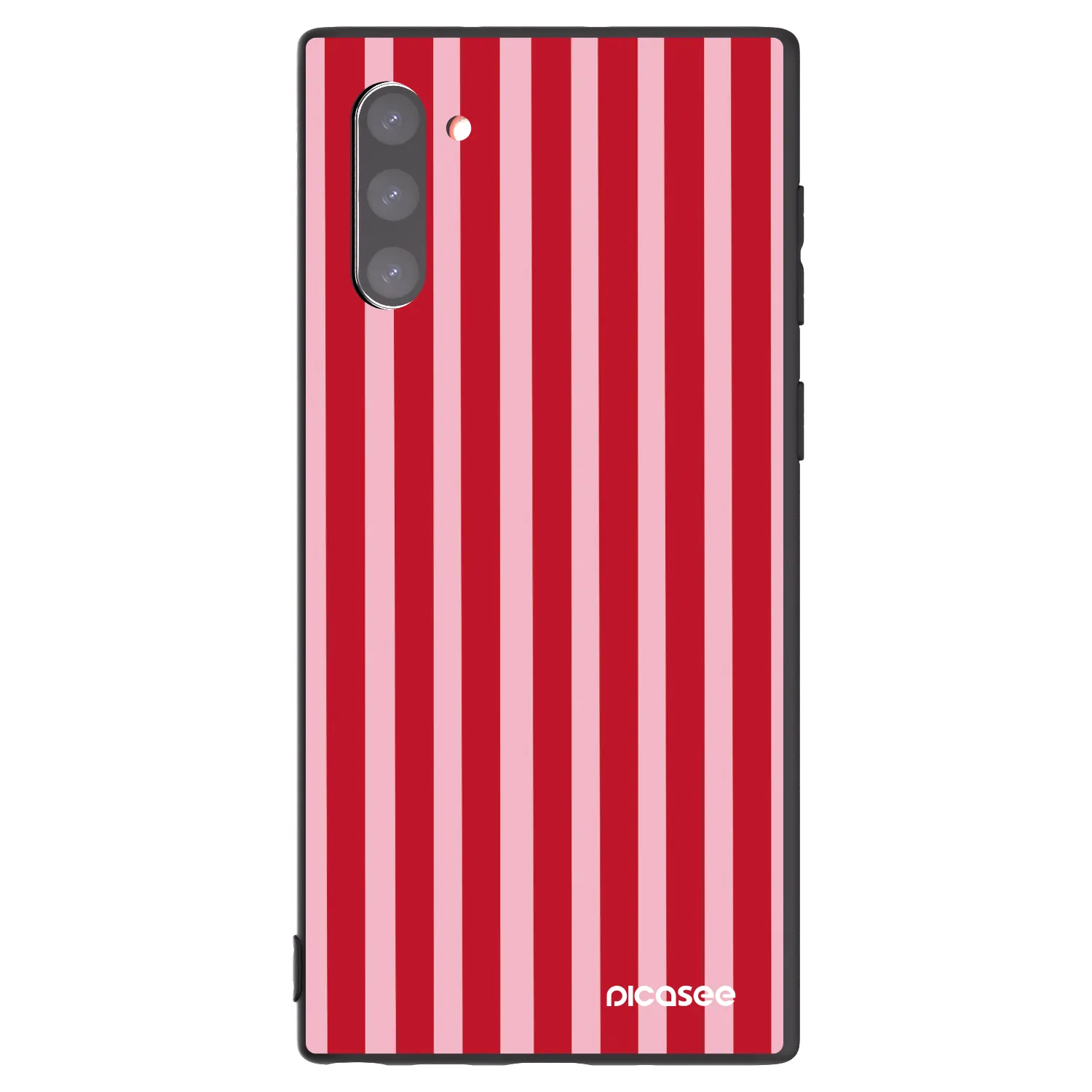 Picasee silikónový čierny obal pre Samsung Galaxy Note 10 N970F - Lines red