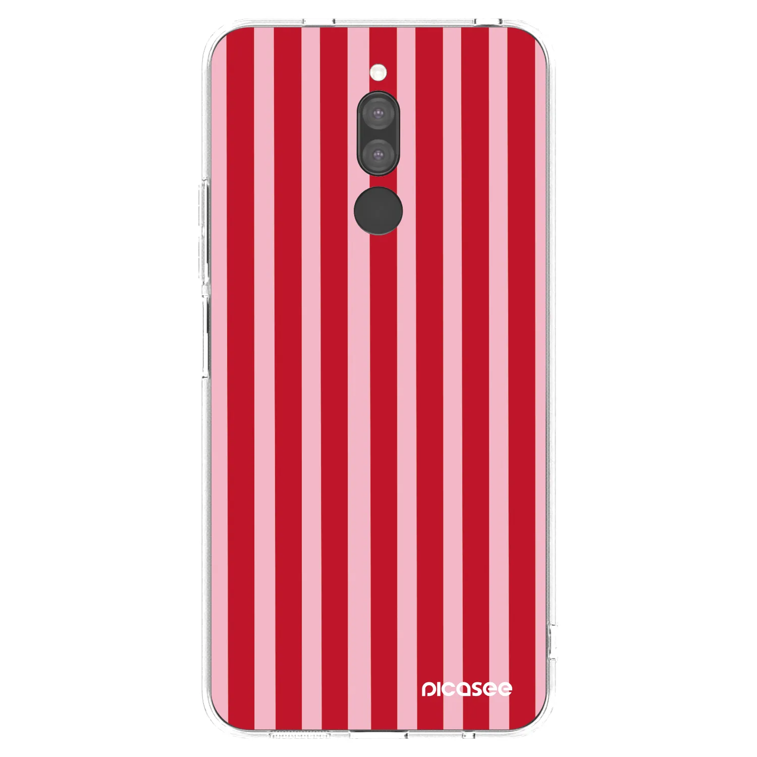 Picasee silikónový prehľadný obal pre Xiaomi Redmi 8 - Lines red