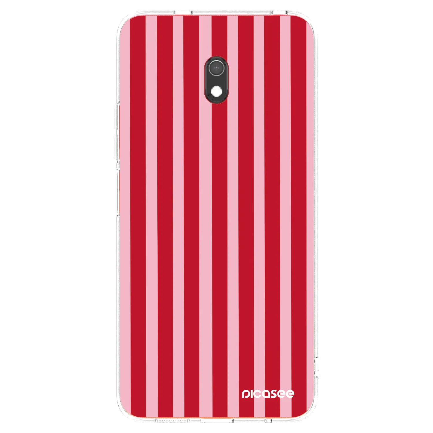 Picasee silikónový prehľadný obal pre Xiaomi Redmi 8A - Lines red