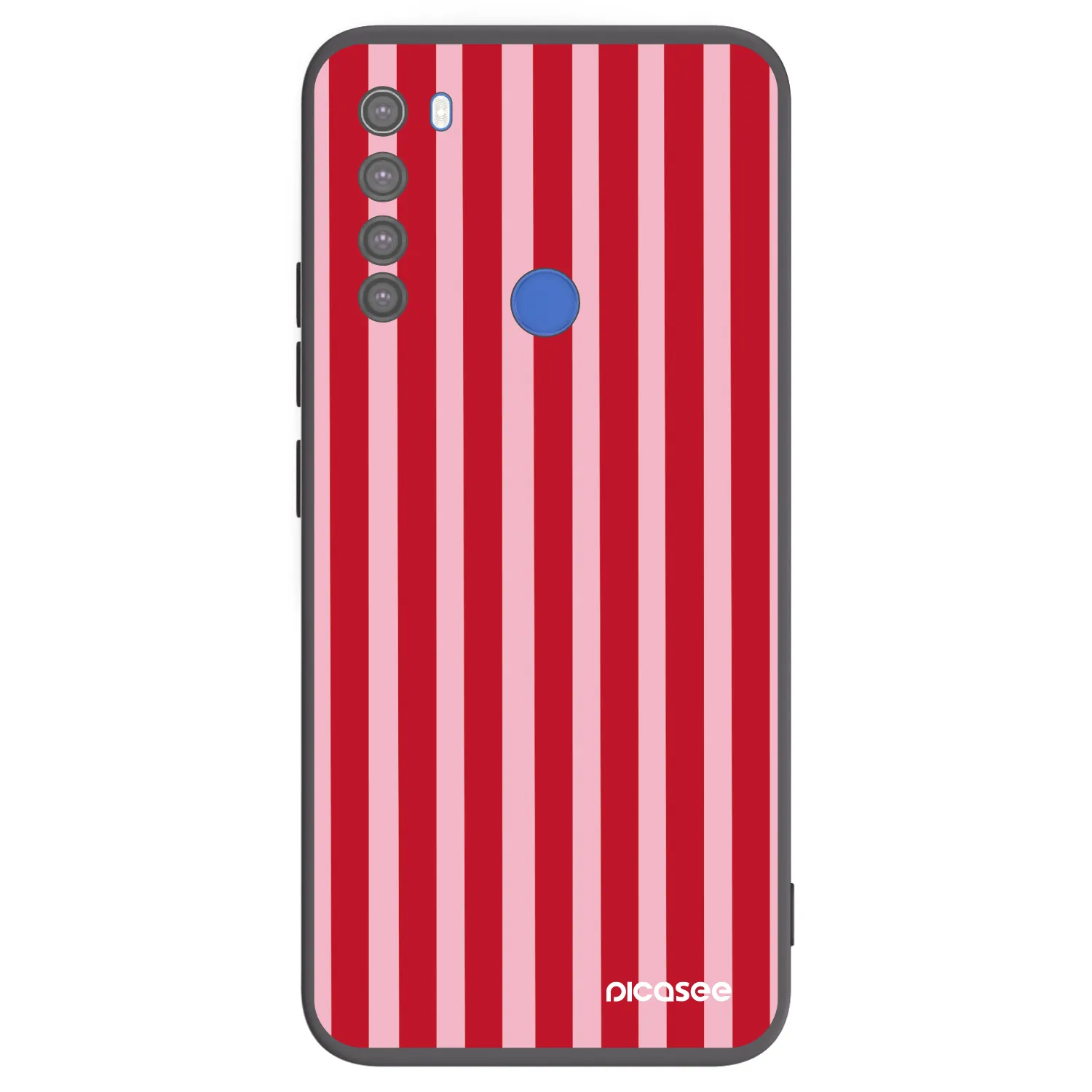 Picasee silikónový čierny obal pre Xiaomi Redmi Note 8T - Lines red