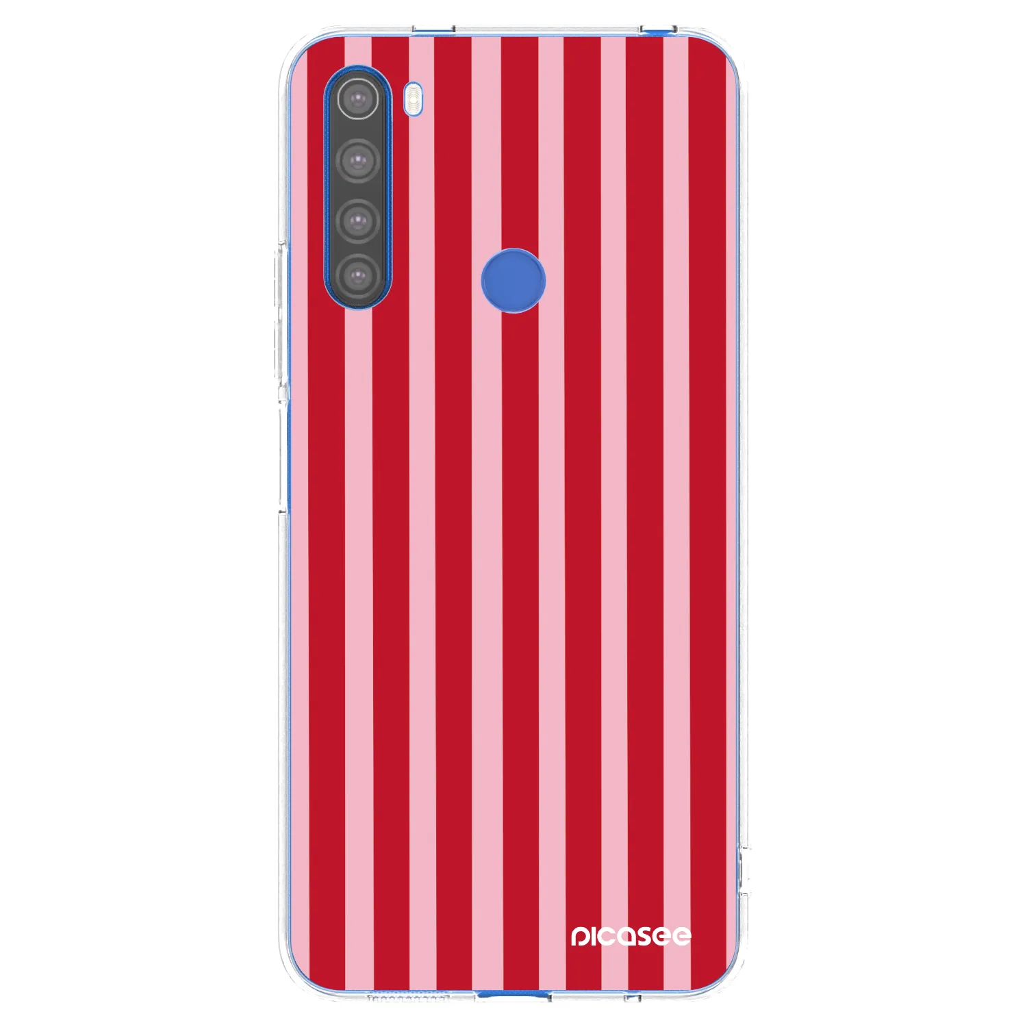 Picasee silikónový prehľadný obal pre Xiaomi Redmi Note 8T - Lines red