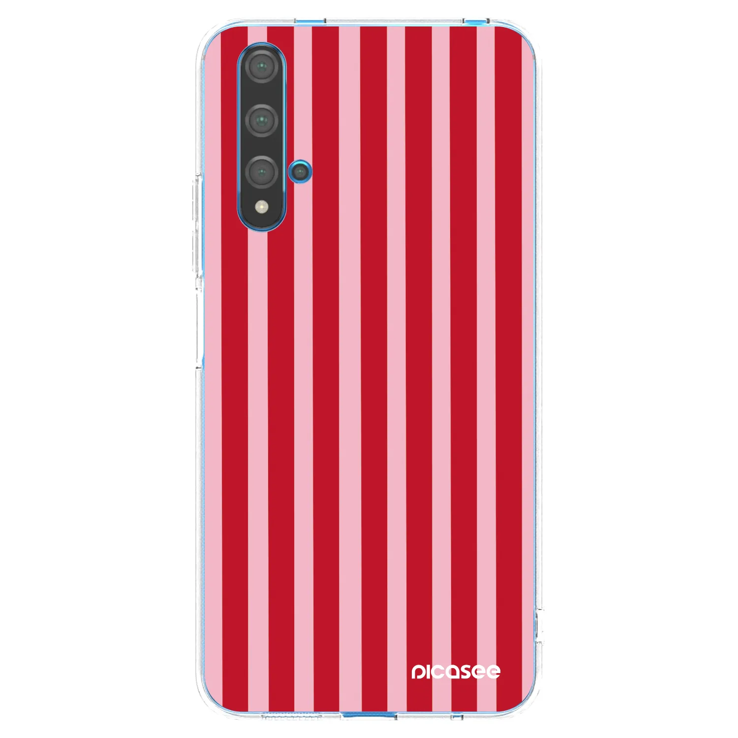 Picasee silikónový prehľadný obal pre Huawei Nova 5T - Lines red