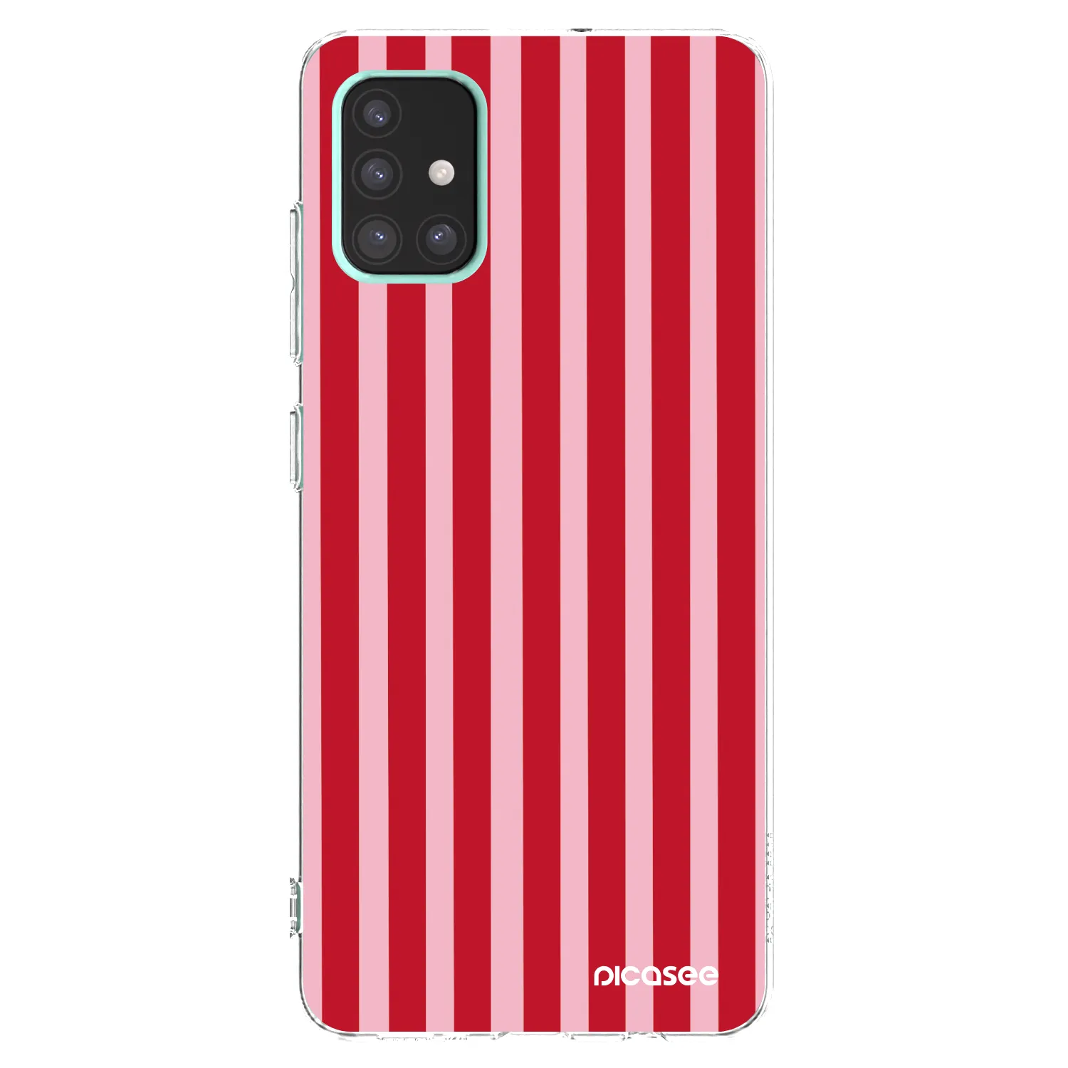 Picasee silikónový prehľadný obal pre Samsung Galaxy A51 A515F - Lines red