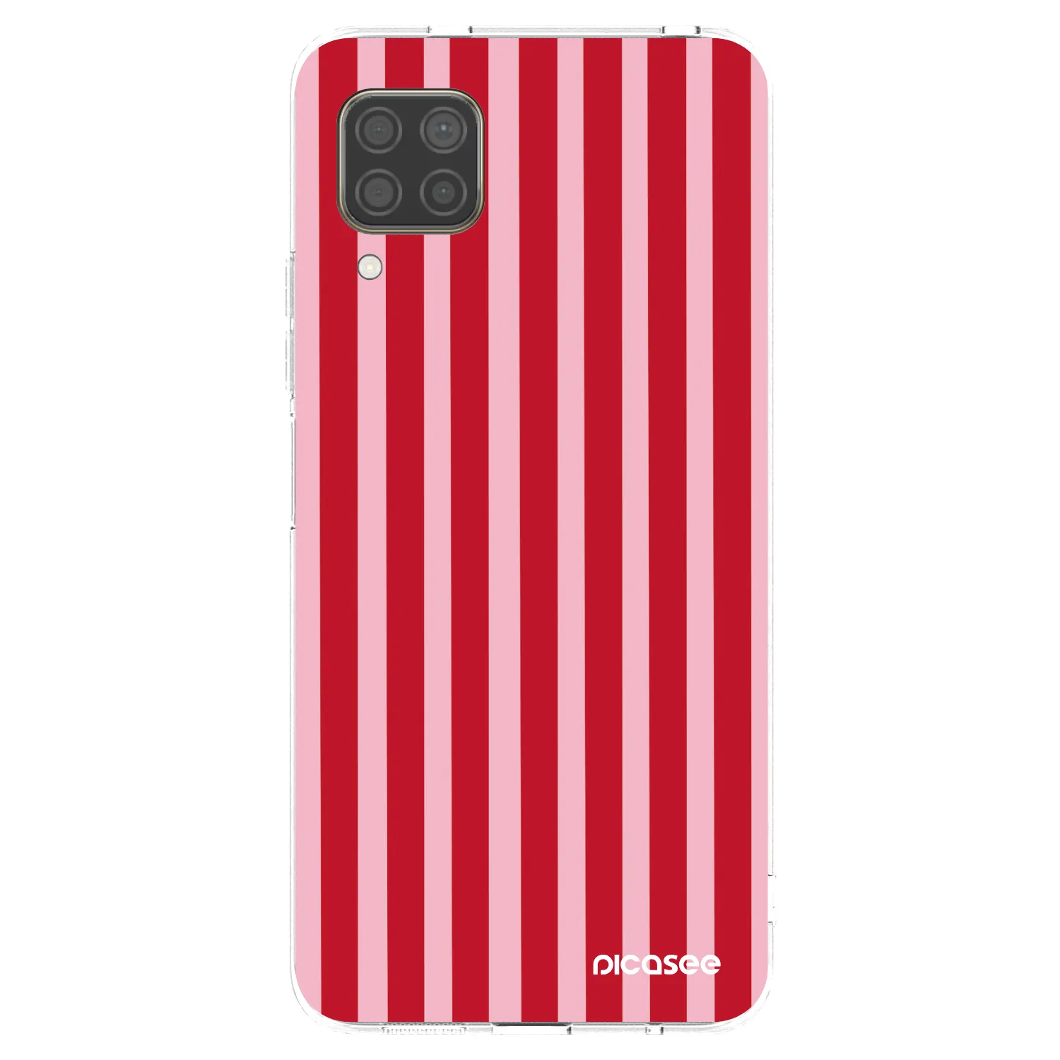 Picasee silikónový prehľadný obal pre Huawei P40 Lite - Lines red