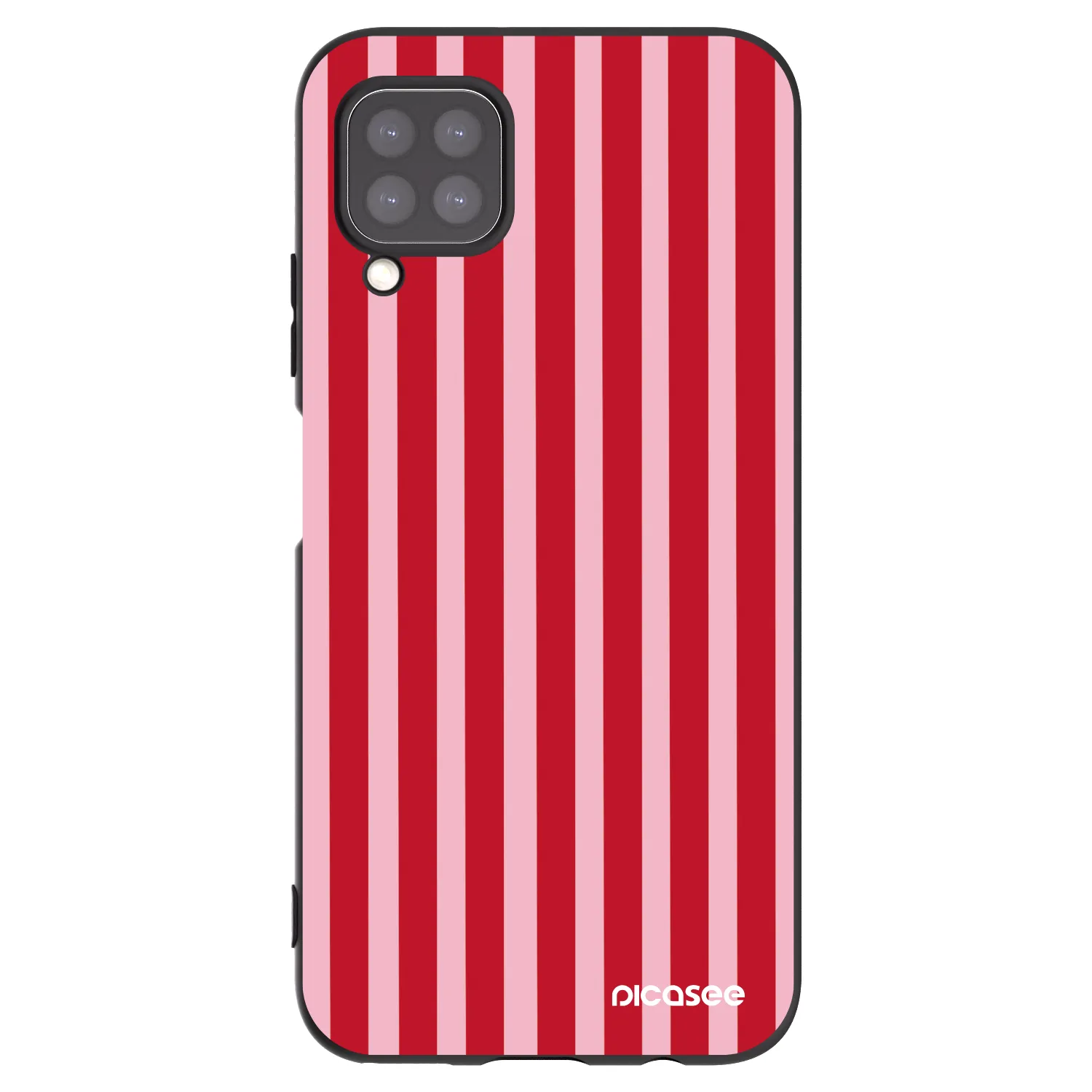 Picasee silikónový čierny obal pre Huawei P40 Lite - Lines red