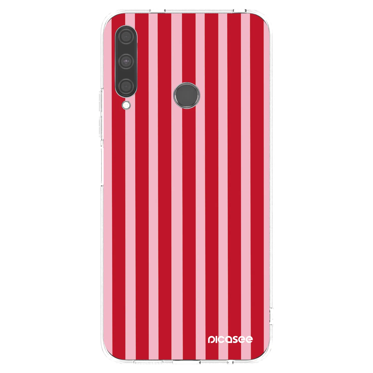 Picasee silikónový prehľadný obal pre Huawei P40 Lite E - Lines red
