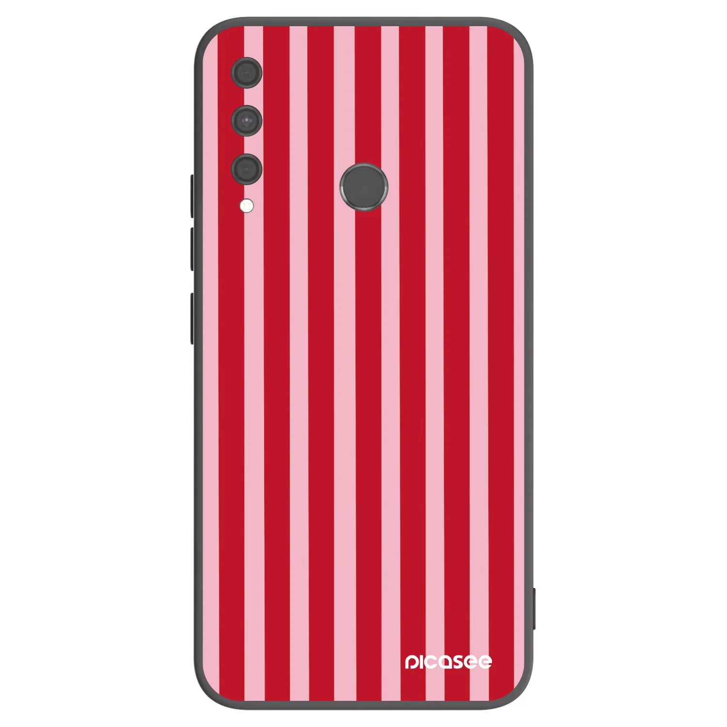 Picasee silikónový čierny obal pre Huawei P40 Lite E - Lines red