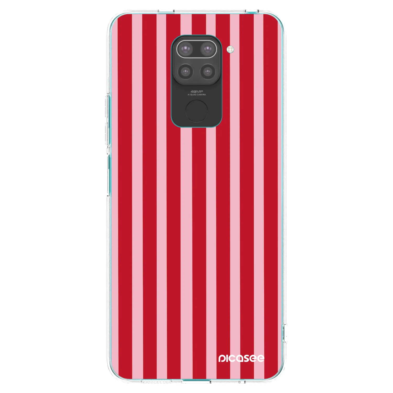 Picasee silikónový čierny obal pre Xiaomi Redmi Note 9 - Lines red