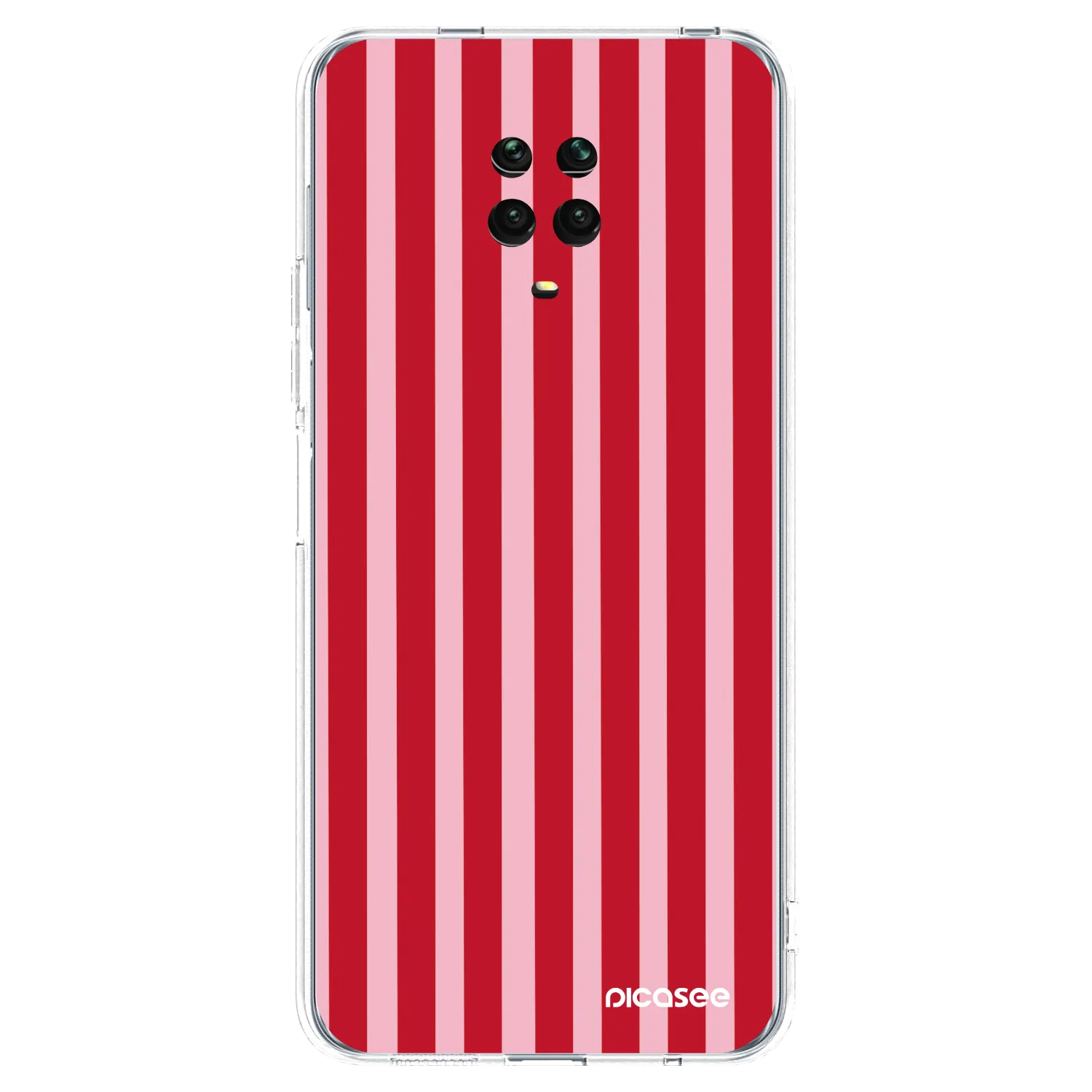 Picasee silikónový prehľadný obal pre Xiaomi Redmi Note 9S - Lines red