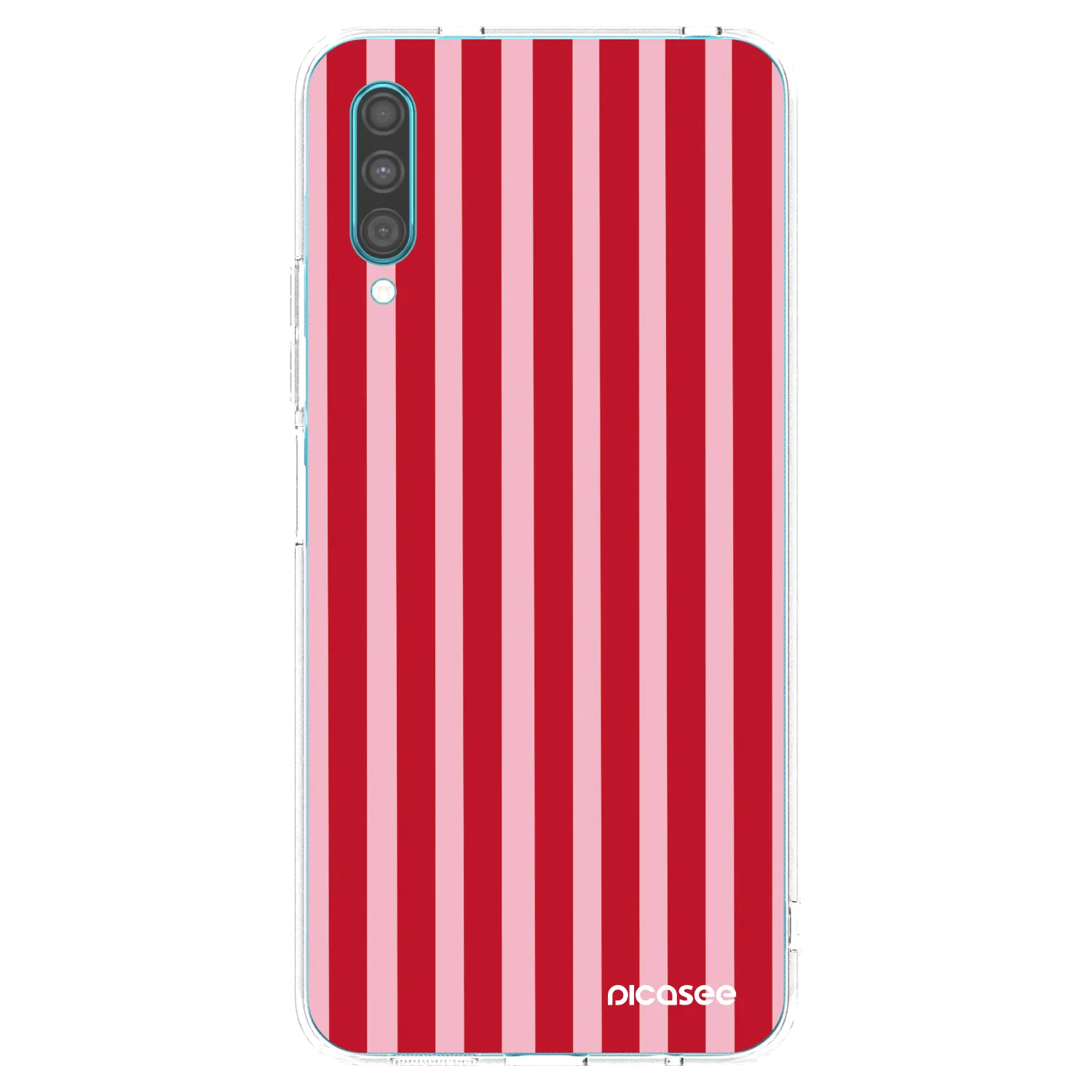 Picasee silikónový prehľadný obal pre Samsung Galaxy A30s A307F - Lines red