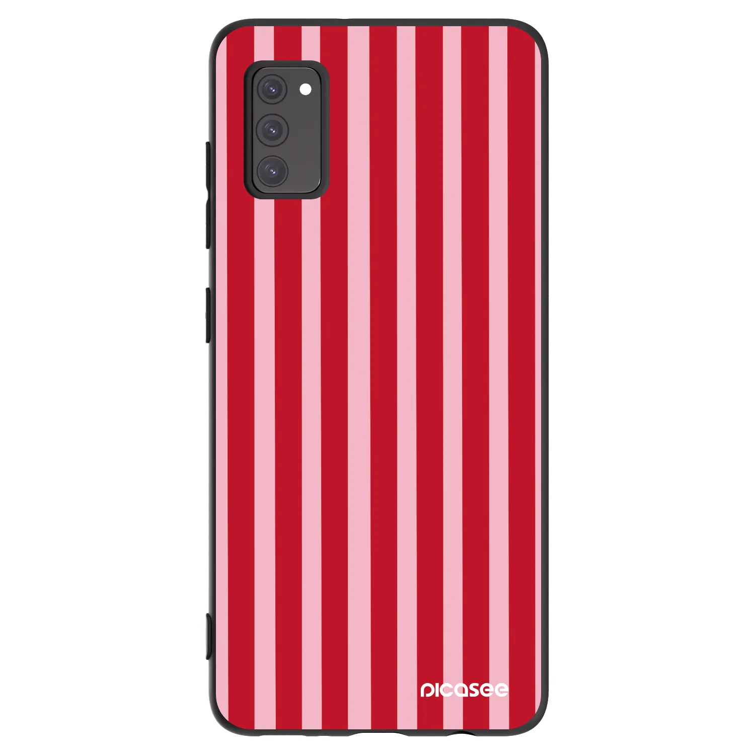 Picasee silikónový čierny obal pre Samsung Galaxy A41 A415F - Lines red