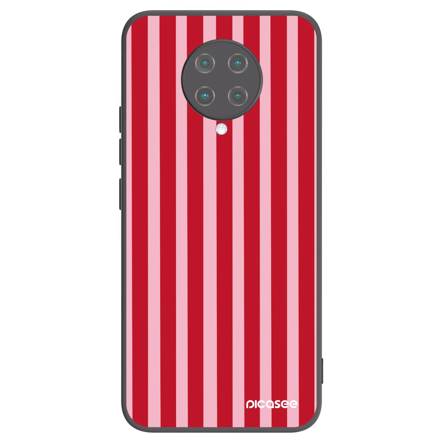 Picasee silikónový čierny obal pre Xiaomi Poco F2 Pro - Lines red