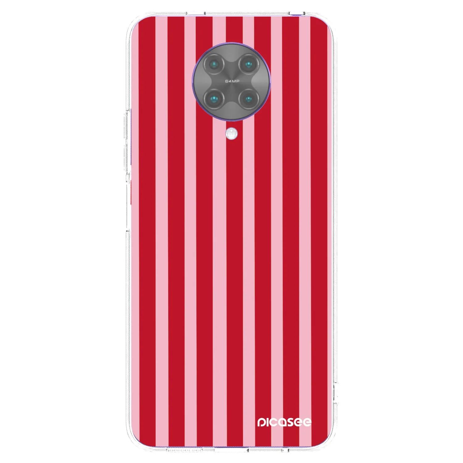 Picasee silikónový prehľadný obal pre Xiaomi Poco F2 Pro - Lines red