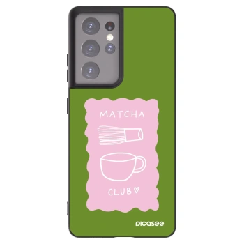 Picasee silikónový čierny obal pre Samsung Galaxy S21 Ultra 5G G998B - Matcha club