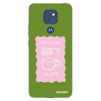 Picasee silikónový prehľadný obal pre Motorola Moto G9 Play - Matcha club
