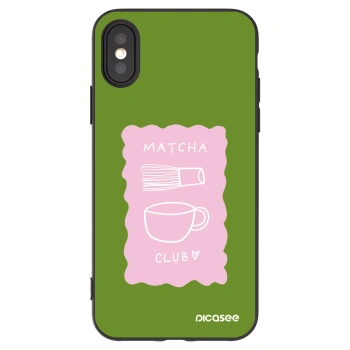 Picasee silikónový čierny obal pre Apple iPhone X/XS - Matcha club