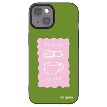 Picasee silikónový čierny obal pre Apple iPhone 15 - Matcha club