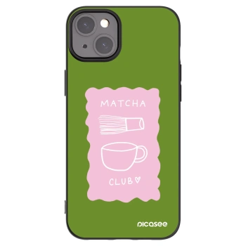 Picasee silikónový čierny obal pre Apple iPhone 15 Plus - Matcha club