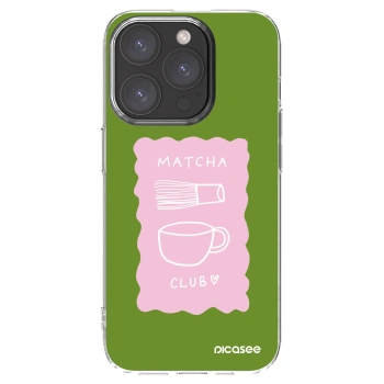 Picasee silikónový prehľadný obal pre Apple iPhone 15 Pro - Matcha club