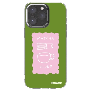 Picasee silikónový prehľadný obal pre Apple iPhone 15 Pro Max - Matcha club