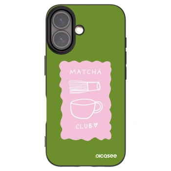 Picasee silikónový čierny obal pre Apple iPhone 16 - Matcha club
