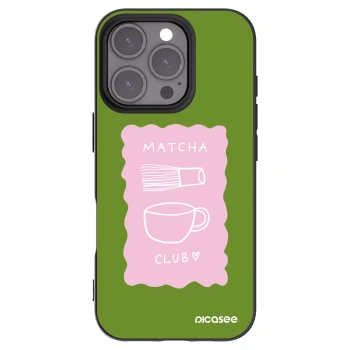 Picasee silikónový čierny obal pre Apple iPhone 16 Pro - Matcha club