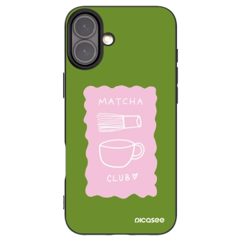 Picasee silikónový čierny obal pre Apple iPhone 16 Plus - Matcha club