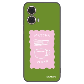 Picasee silikónový čierny obal pre Motorola Moto G85 - Matcha club