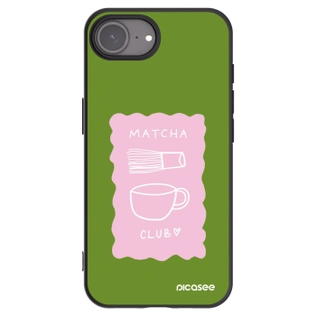 Picasee silikónový čierny obal pre Apple iPhone 16e - Matcha club