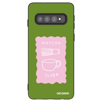 Picasee silikónový čierny obal pre Samsung Galaxy S10 G973 - Matcha club