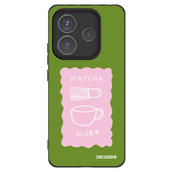 Picasee silikónový čierny obal pre Xiaomi Redmi Note 14 5G - Matcha club