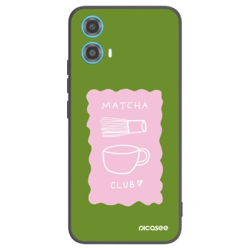 Picasee silikónový čierny obal pre Motorola Moto G34 5G - Matcha club