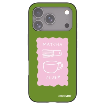 Picasee silikónový čierny obal pre Apple iPhone 17 Pro - Matcha club