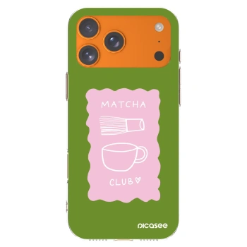Picasee silikónový prehľadný obal pre Apple iPhone 17 Pro Max - Matcha club