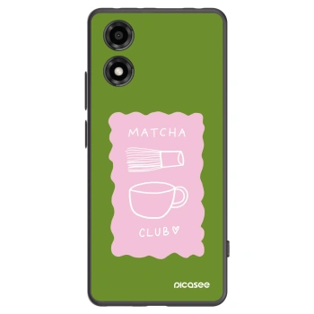 Picasee silikónový čierny obal pre Motorola Moto E14 - Matcha club