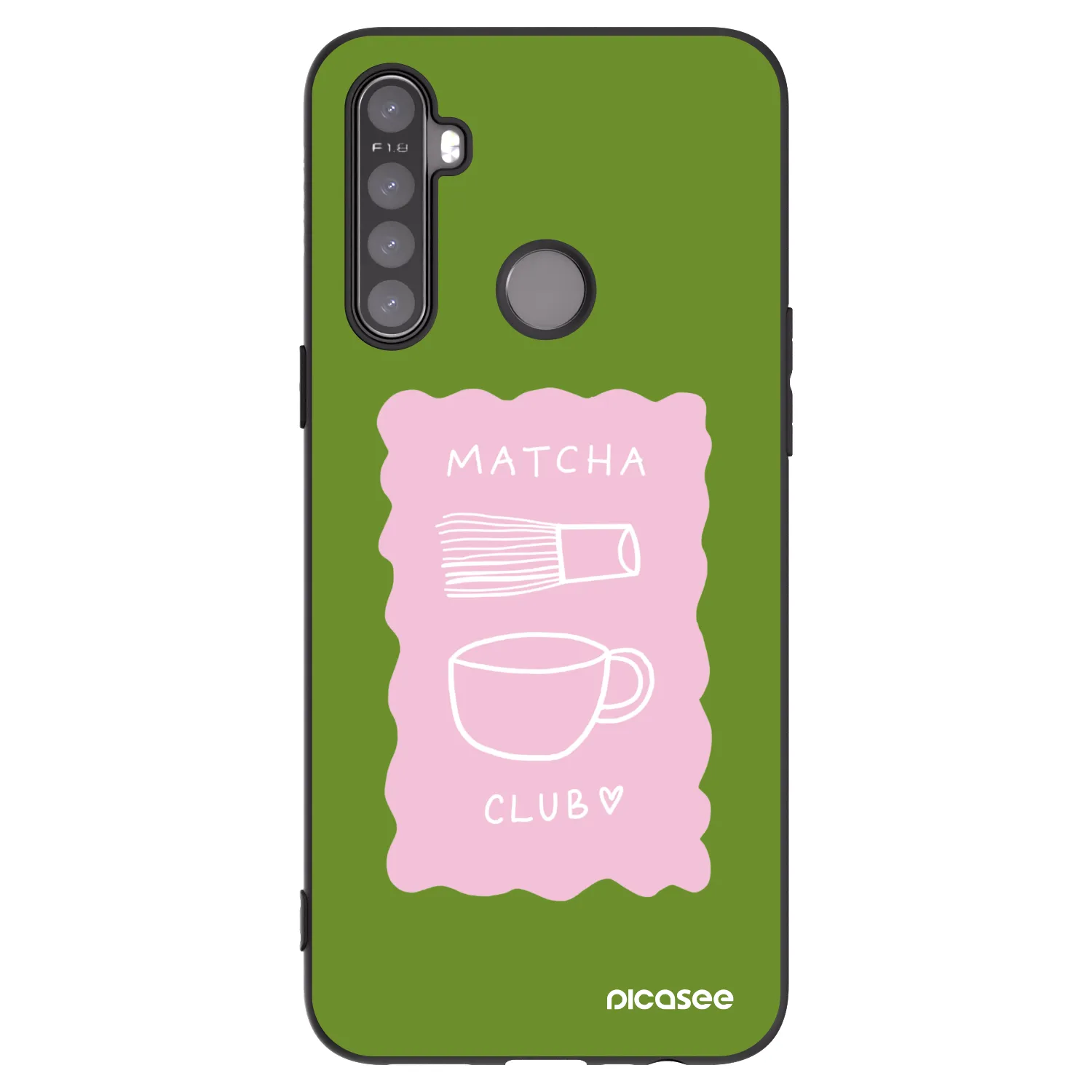 Picasee silikónový čierny obal pre Realme 5 - Matcha club