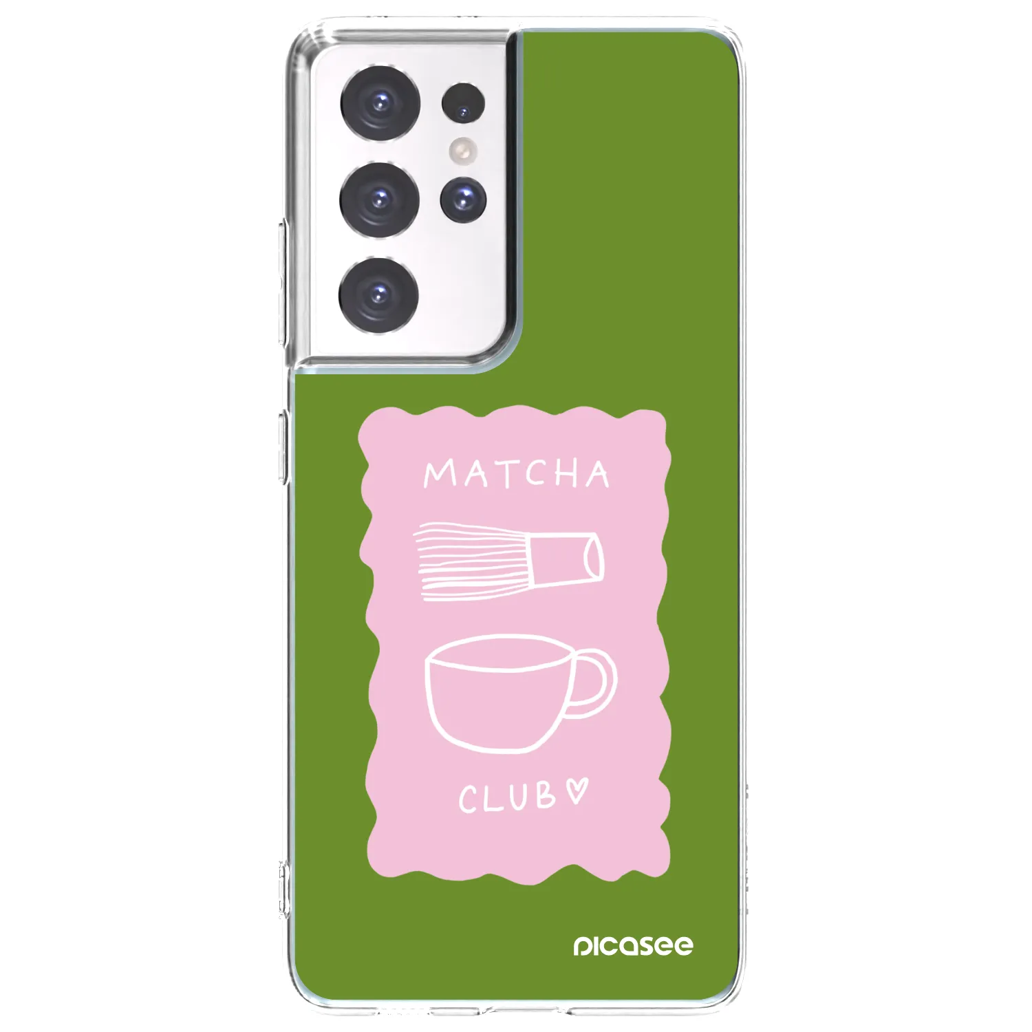 Picasee silikónový prehľadný obal pre Samsung Galaxy S21 Ultra 5G G998B - Matcha club
