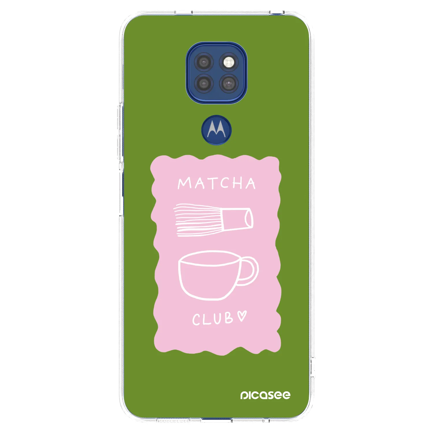 Picasee silikónový prehľadný obal pre Motorola Moto G9 Play - Matcha club