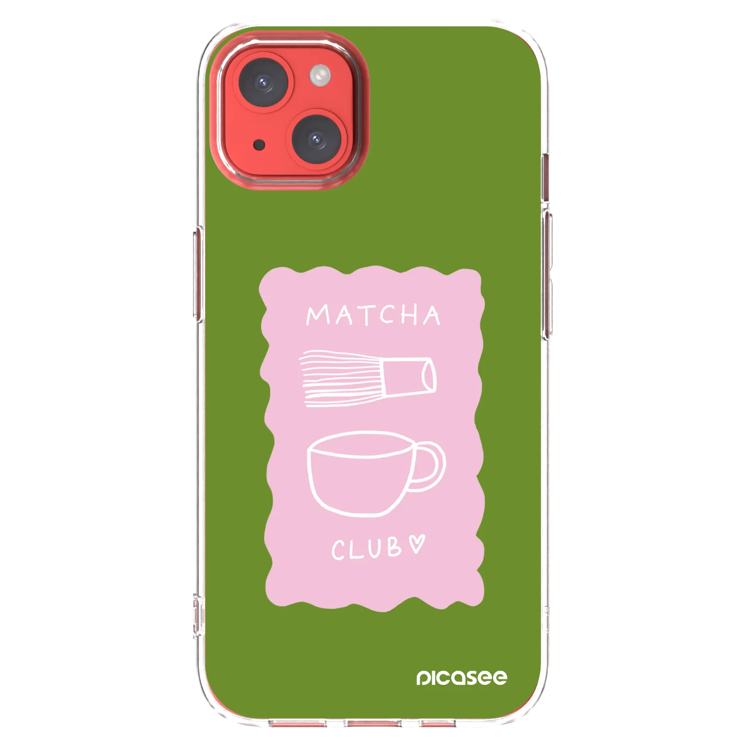 Picasee silikónový prehľadný obal pre Apple iPhone 13 - Matcha club