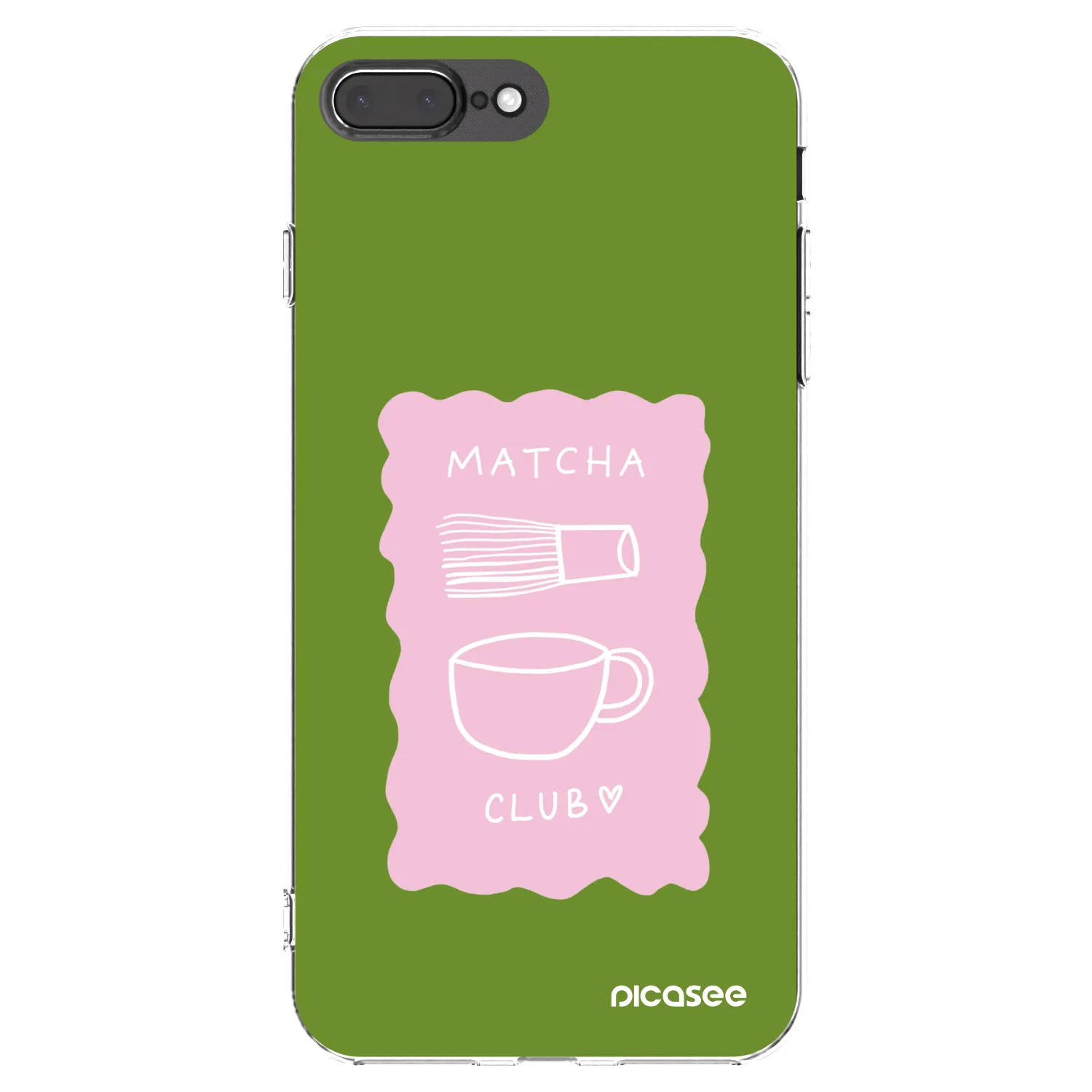 Picasee silikónový prehľadný obal pre Apple iPhone 7 Plus - Matcha club
