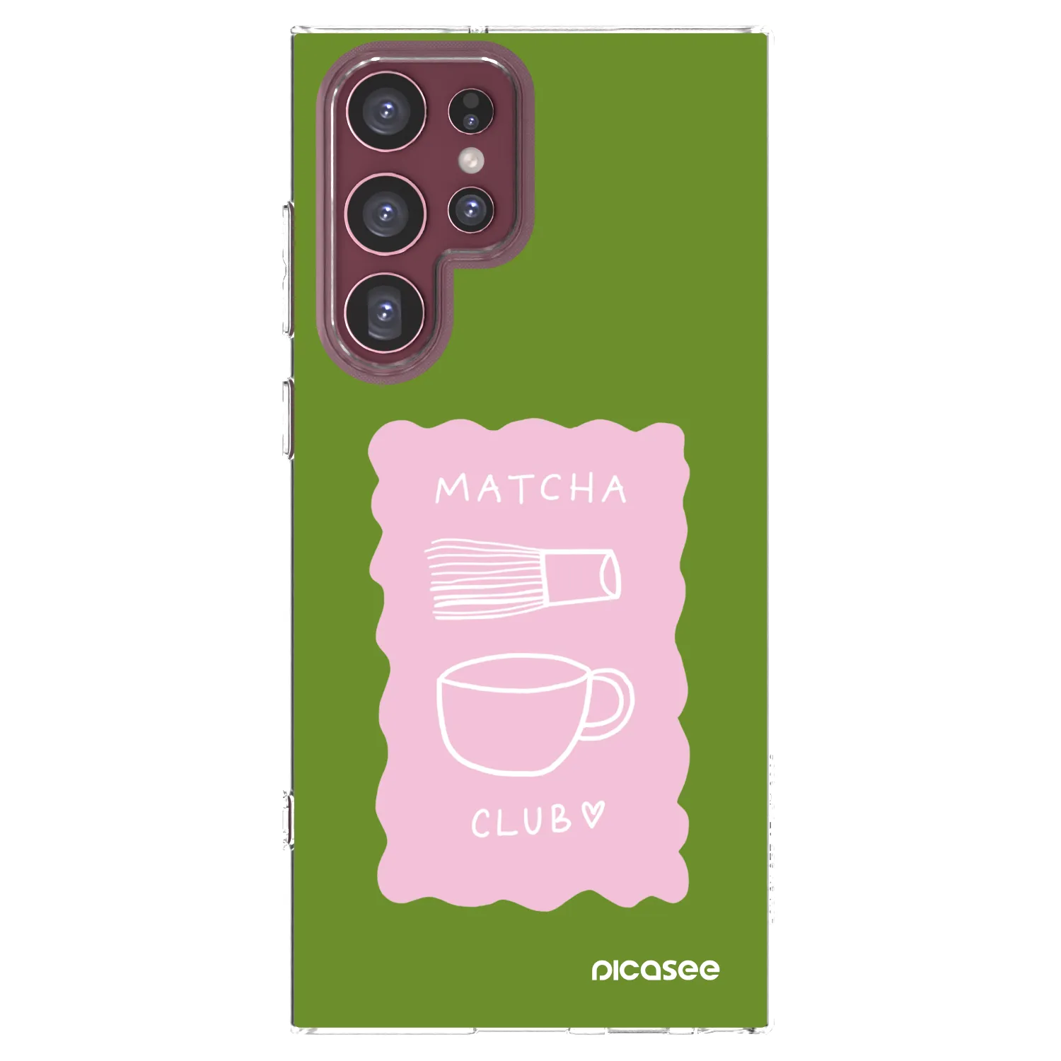 Picasee silikónový prehľadný obal pre Samsung Galaxy S22 Ultra 5G - Matcha club