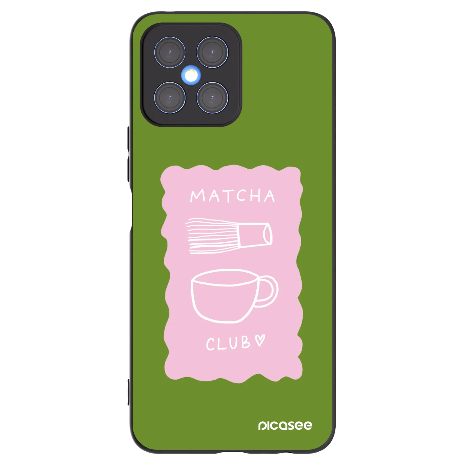 Picasee silikónový čierny obal pre Honor X8 4G - Matcha club