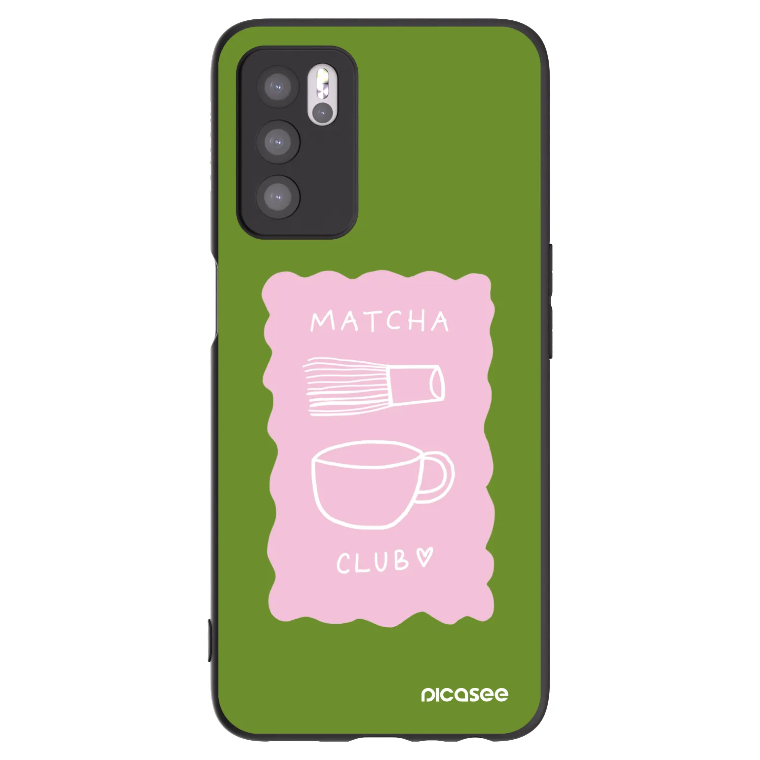 Picasee silikónový čierny obal pre OPPO A16s - Matcha club