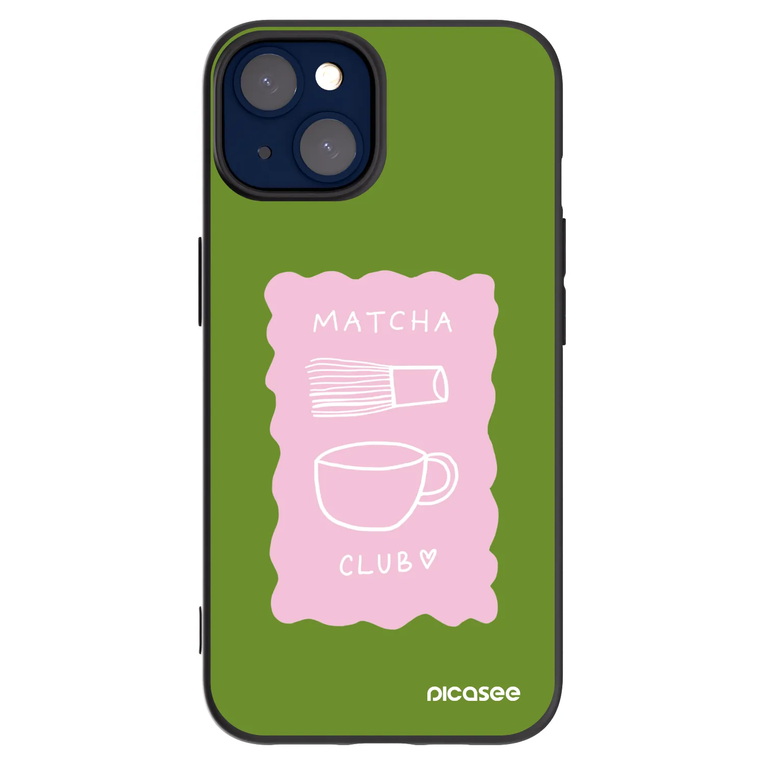 Picasee silikónový čierny obal pre Apple iPhone 14 - Matcha club