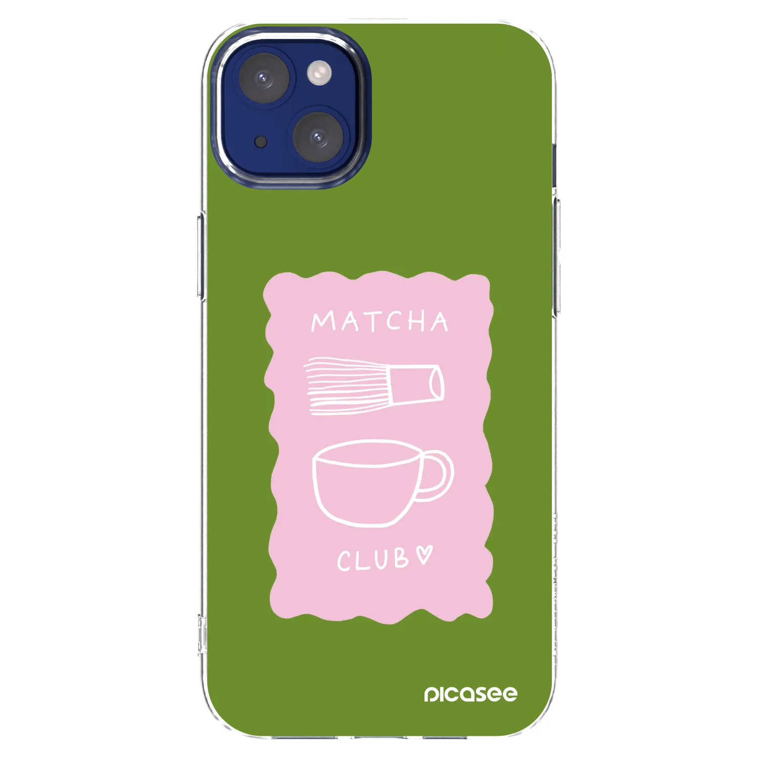 Picasee silikónový prehľadný obal pre Apple iPhone 14 Plus - Matcha club